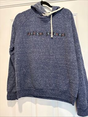 Jerzees Blue Heather Pullover Hoodie size Medium
